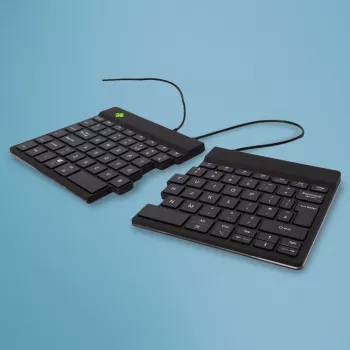 Ergonominė klaviatūra R-Go Tools Split Break v2 su pertraukų programine įranga, išskirta ergonomiška klaviatūra, QWERTY (JK), laidinė, juoda