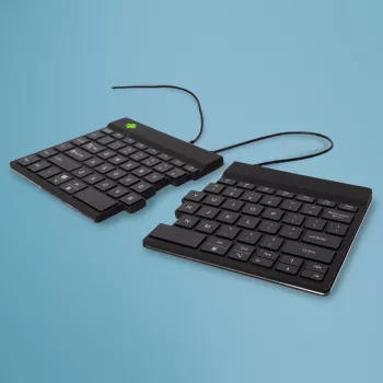 Ergonominė klaviatūra R-Go Tools Split Break v2 su pertraukų programine įranga, išskirta ergonomiška klaviatūra, QWERTY (US), laidinė, juoda