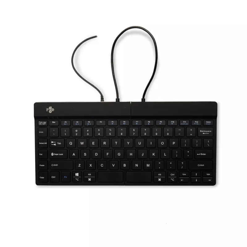 Ergonominė klaviatūra R-Go Tools Split Break v2 su pertraukų programine įranga, išskirta ergonomiška klaviatūra, QWERTY (US), laidinė, juoda
