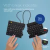 Ergonominė klaviatūra R-Go Tools Split Break v2 su pertraukų programine įranga, išskirta ergonomiška klaviatūra, QWERTY (US), laidinė, juoda