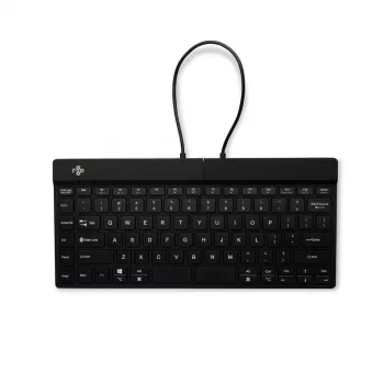 Ergonominė klaviatūra R-Go Split Break su pertraukų programine įranga, išskirta klaviatūra, QWERTY (US), Bluetooth, juoda