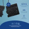 Ergonominė klaviatūra R-Go Split Break su pertraukų programine įranga, išskirta klaviatūra, QWERTY (US), Bluetooth, juoda