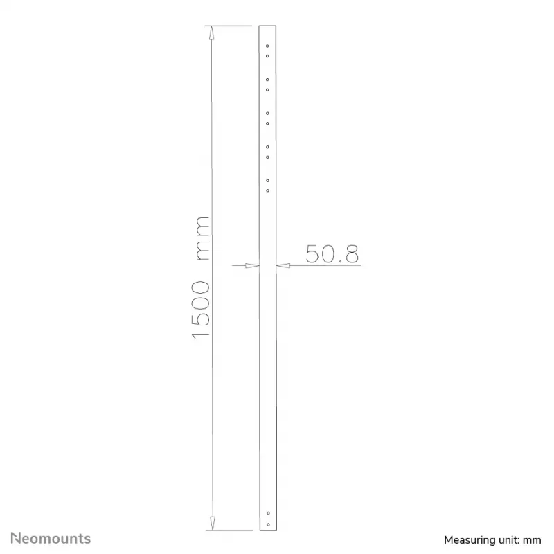 Neomounts FPMA-CP150BLACK Prailginimo stulpas lubiniam TV laikikliui - 150 cm