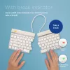 Ergonominė klaviatūra R-Go Split Break su pertraukų programine įranga, išskirstyta klaviatūra, QWERTY (US), Bluetooth, balta
