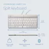 Ergonominė klaviatūra R-Go Split Break su pertraukų programine įranga, išskirstyta klaviatūra, QWERTY (US), Bluetooth, balta