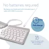 Ergonominė klaviatūra R-Go Split Break su pertraukų programine įranga, išskirstyta klaviatūra, QWERTY (US), Bluetooth, balta