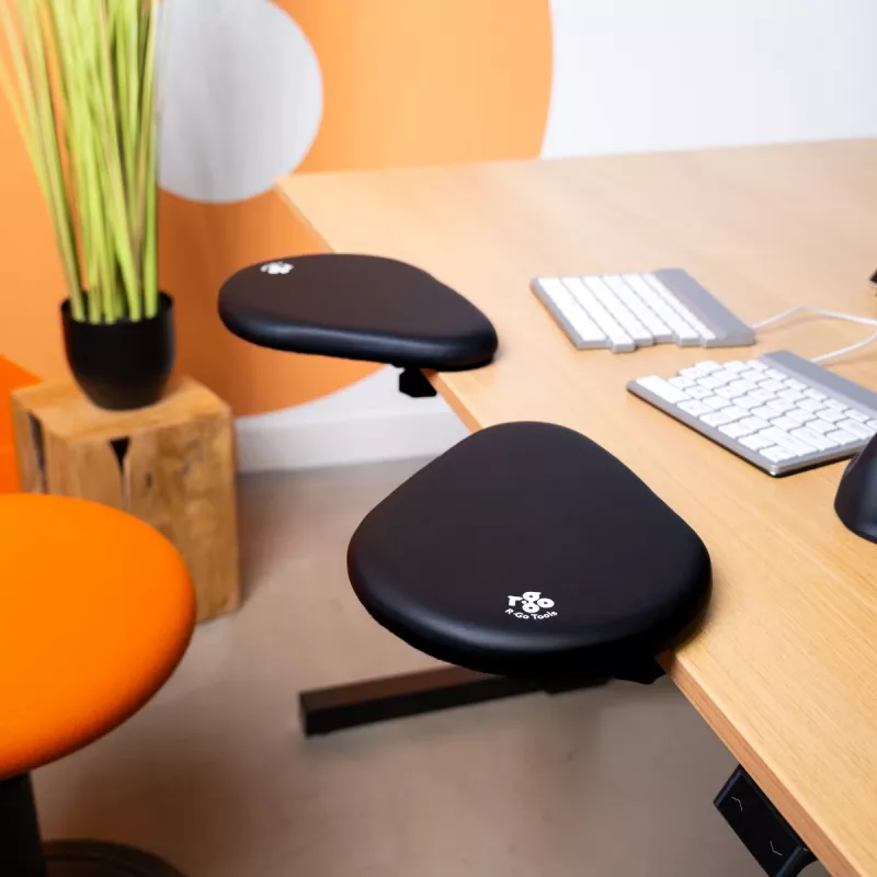 R-Go Tools porankis R-Go Split, ergonomiškas porankis iš dviejų dalių, reguliuojamas, simetriškas, su SoftFoam, juodas