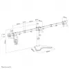 Neomounts FPMA-D550DD3BLACK laisvai pastatomas monitorių stovas 3 ekranams 13-27 col. 6 kg
