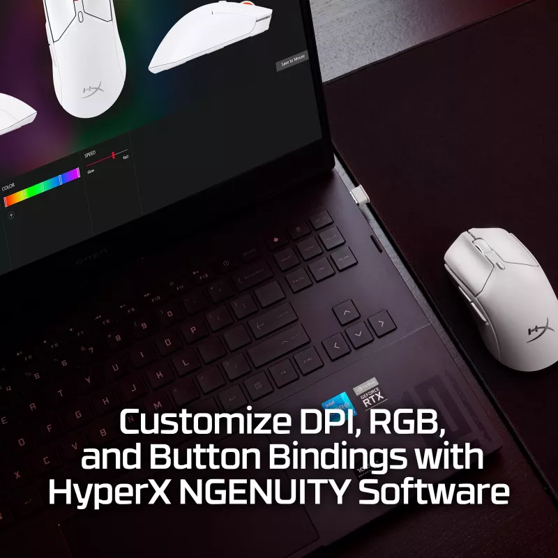 HyperX Pulsefire Haste 2 Mini – belaidė žaidimų pelė (balta)