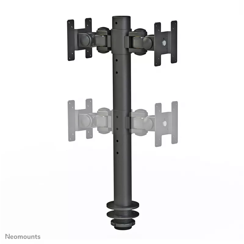 Neomounts FPMA-D050DBLACK Monitor laikiklis 10-30 colių, Grommet, 10 kg, 25,4 cm (10 colių), 76,2 cm (30 colių), 100 x 100 mm, Juodas