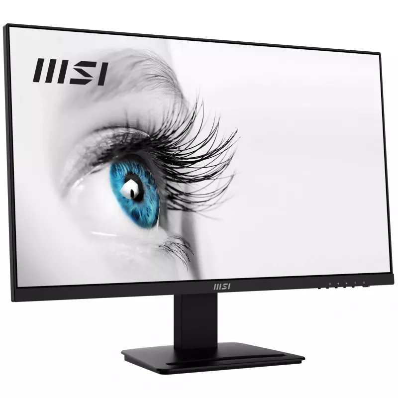 Monitorius MSI Pro MP273A 27 col., Full HD (1920x1080), 100Hz, IPS, 4ms, HDMI, DisplayPort, VGA, įmontuoti garsiakalbiai, antirefleksinis, be mirgėjimo, mažiau mėlynos šviesos, TÜV sertifikuotas, VESA, Kensington, juodas