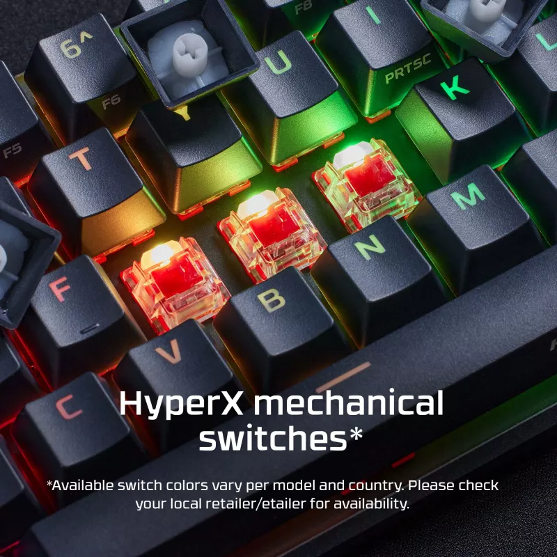 HyperX Alloy Origins 65 - mechaninė žaidimų klaviatūra - HX Red (JAV išdėstymas)