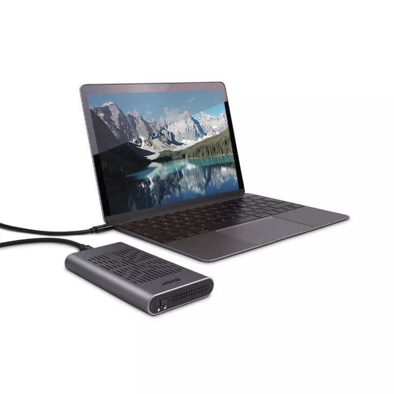 Lindy USB 3.2 Gen 2x2 Dvigubas M.2 NVMe SSD korpusas su kopijavimo funkcija