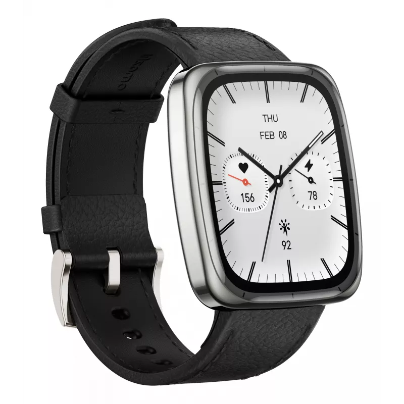 Amazfit Active 2 kvadratinis išmanusis laikrodis juodas (W2434GL2N)