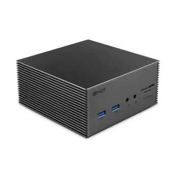 Lindy DST-Pro 101, USB-C dokų stotelė nešiojamam kompiuteriui su 4K palaikymu ir 100W maitinimo šaltiniu