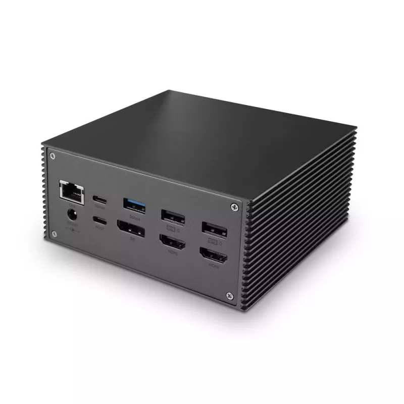 Lindy DST-Pro 101, USB-C dokų stotelė nešiojamam kompiuteriui su 4K palaikymu ir 100W maitinimo šaltiniu