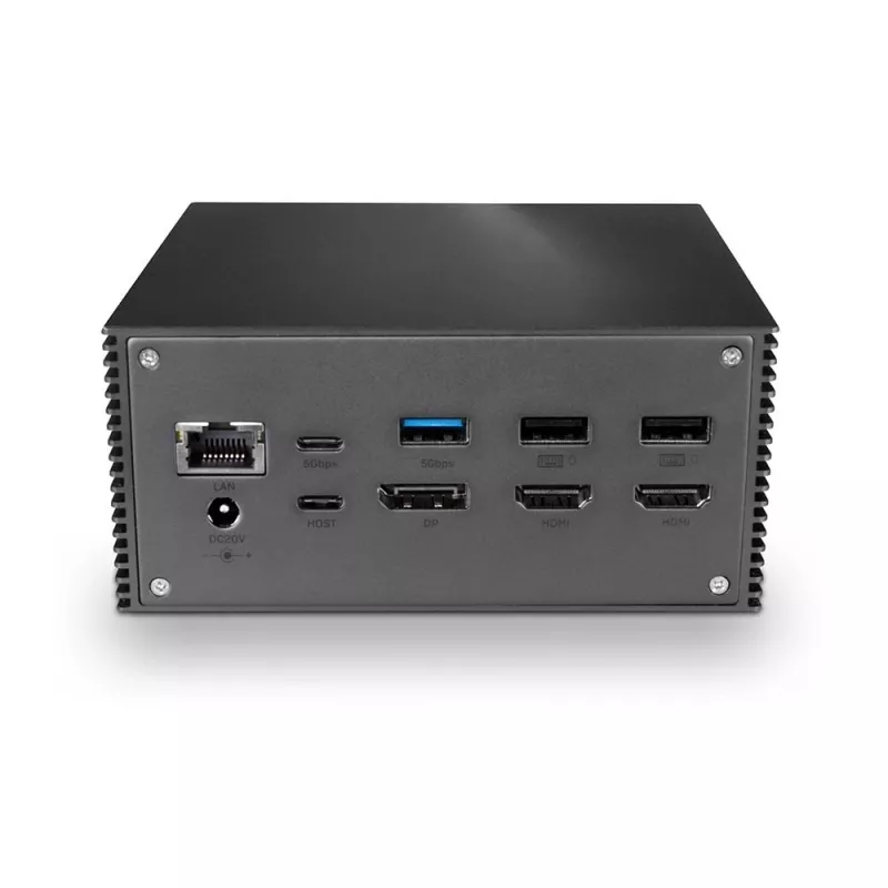Lindy DST-Pro 101, USB-C dokų stotelė nešiojamam kompiuteriui su 4K palaikymu ir 100W maitinimo šaltiniu