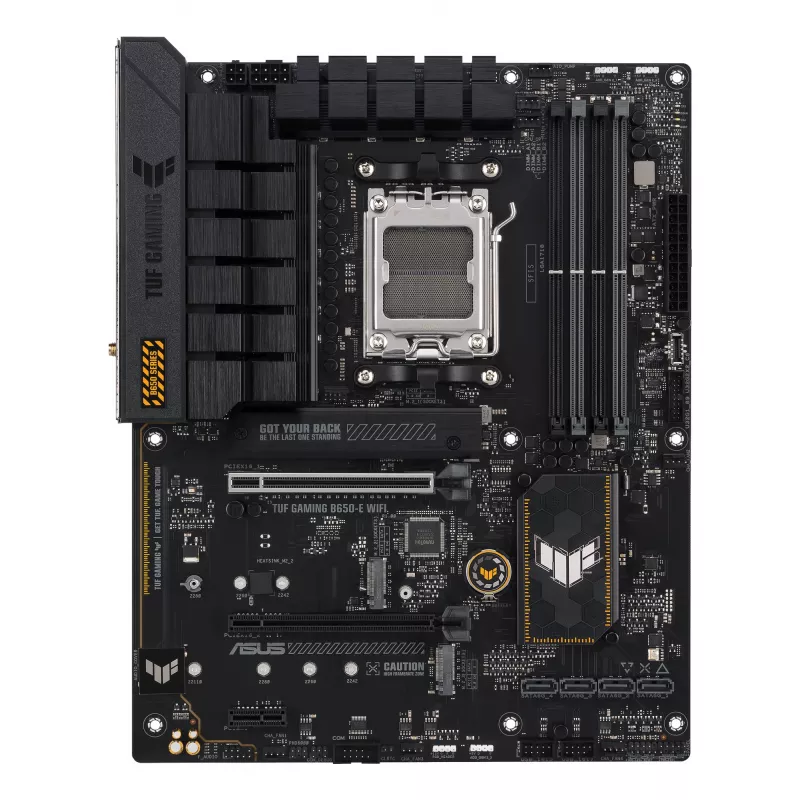 Motininė plokštė ASUS TUF GAMING B650-E WIFI ATX Socket AM5 DDR5 4x DIMM 192GB Wi‑Fi 6E Bluetooth 5.3 3x M.2 2.5Gb LAN