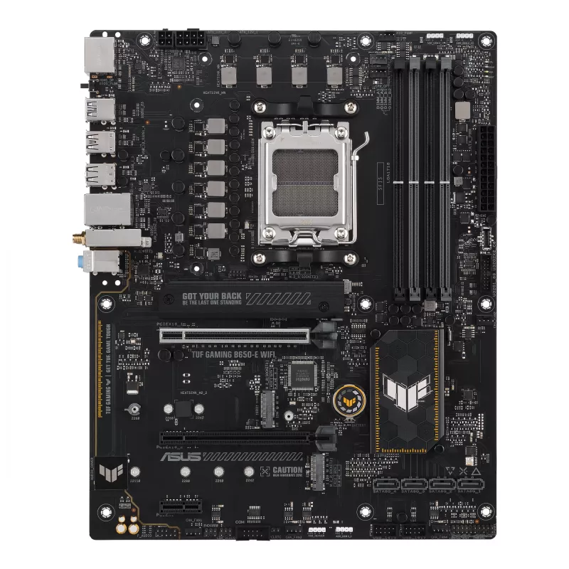 Motininė plokštė ASUS TUF GAMING B650-E WIFI ATX Socket AM5 DDR5 4x DIMM 192GB Wi‑Fi 6E Bluetooth 5.3 3x M.2 2.5Gb LAN