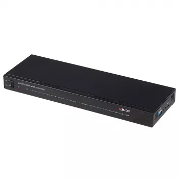 Lindy 16 prievadų HDMI 4K60 daliklis 16x HDMI 3840x2160 juodas