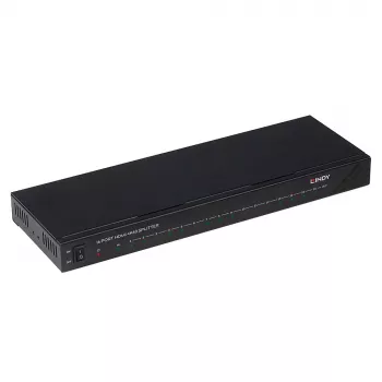 Lindy 16 prievadų HDMI 4K60 daliklis 16x HDMI 3840x2160 juodas