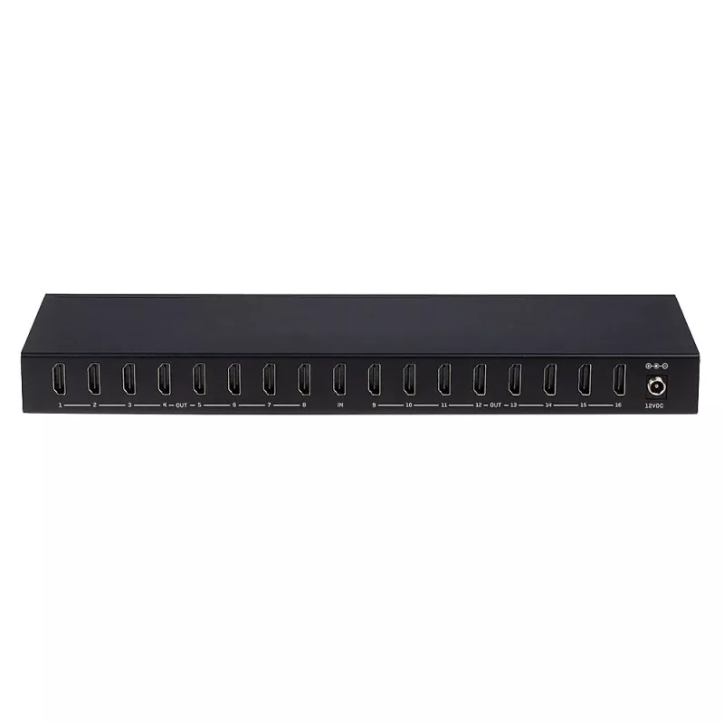 Lindy 16 prievadų HDMI 4K60 daliklis 16x HDMI 3840x2160 juodas