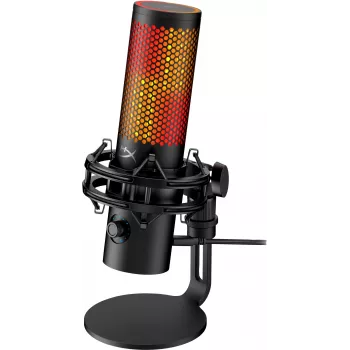 HiperX QuadCast 2 S – USB mikrofonas (juodas), stalinis mikrofonas, -8 dB, 20–20000 Hz, 1 Ω, laidinis, USB