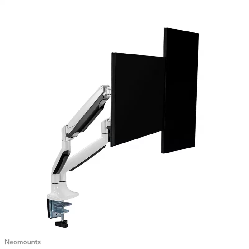 Neomounts NM-D750DWHITE Monitorinis laikiklis 10-32 colių – dujinė spyruoklė, Clamp/Grommet, 9 kg, 25,4 cm (10 colių), 81,3 cm (32 colių), 100 x 100 mm, Baltas