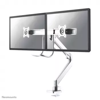 Neomounts NM-D775DXWHITE Monitoriaus laikiklis 10-32 colių – dujinė spyruoklė – Topfix – 180° stabdiklis