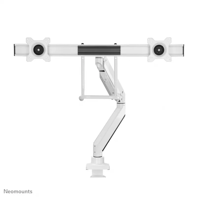 Neomounts NM-D775DXWHITE Monitoriaus laikiklis 10-32 colių – dujinė spyruoklė – Topfix – 180° stabdiklis