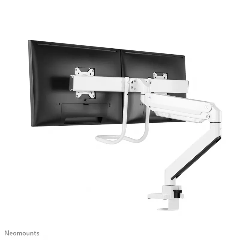 Neomounts NM-D775DXWHITE Monitoriaus laikiklis 10-32 colių – dujinė spyruoklė – Topfix – 180° stabdiklis