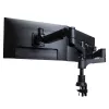 R-Go Tools Monitor rankena R-Go Caparo Dual, dviems monitoriams, reguliuojama dujine spyruokle, 3-9 kg apkrova, 100% žiedinė, juoda