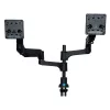 R-Go Tools Monitor rankena R-Go Caparo Dual, dviems monitoriams, reguliuojama dujine spyruokle, 3-9 kg apkrova, 100% žiedinė, juoda