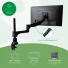 R-Go Tools Monitor rankena R-Go Caparo Dual, dviems monitoriams, reguliuojama dujine spyruokle, 3-9 kg apkrova, 100% žiedinė, juoda