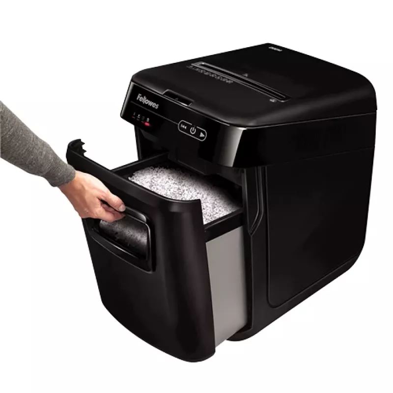 Fellowes AutoMax 200M smulkintuvas, mikro pjūvis, juodas