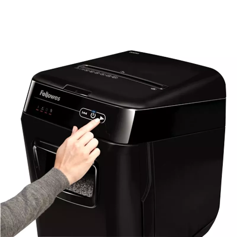 Fellowes AutoMax 200M smulkintuvas, mikro pjūvis, juodas
