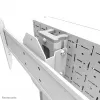 Neomounts FL50S-825WH1 mobilus stovas televizoriui 37-75 col. - TÜV