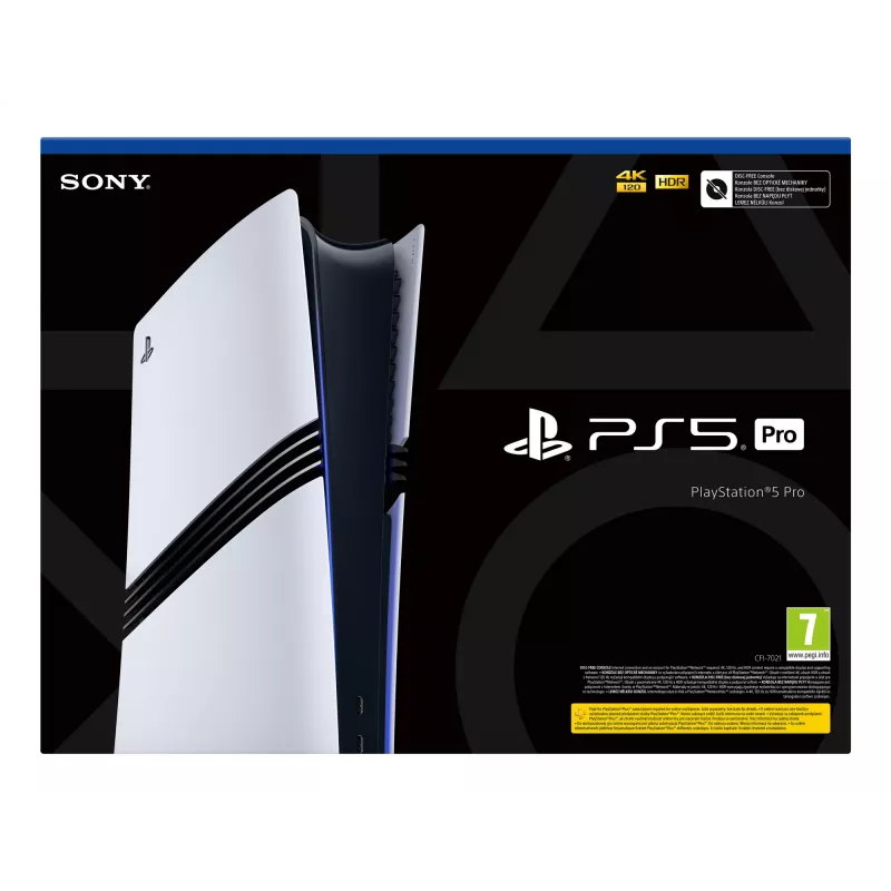 Sony PlayStation 5 Pro 2 TB Wi-Fi Juoda, Balta