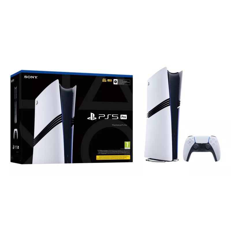 Sony PlayStation 5 Pro 2 TB Wi-Fi Juoda, Balta