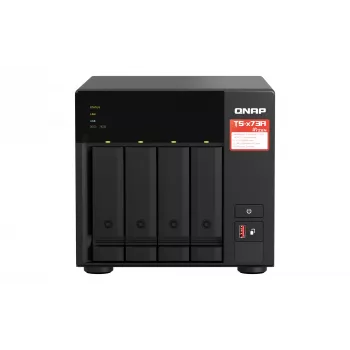 QNAP TS-473A NAS bokštas Ryzen Embedded V1500B 8 GB DDR4 0 TB QNAP Turbo System juoda