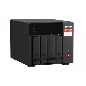 QNAP TS-473A NAS bokštas Ryzen Embedded V1500B 8 GB DDR4 0 TB QNAP Turbo System juoda
