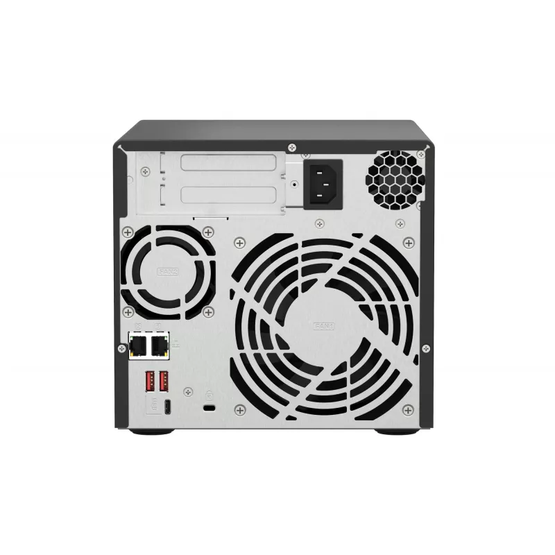 QNAP TS-473A NAS bokštas Ryzen Embedded V1500B 8 GB DDR4 0 TB QNAP Turbo System juoda