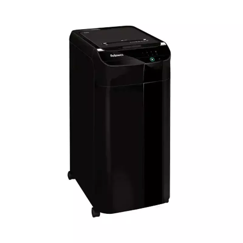 Popieriaus smulkintuvas Fellowes AUTOMAX 450C (100135793) – konfeti pjūvis 4 x 38 mm, 68 L krepšys, juodas