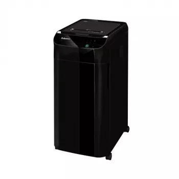 Popieriaus smulkintuvas Fellowes AUTOMAX 450C (100135793) – konfeti pjūvis 4 x 38 mm, 68 L krepšys, juodas