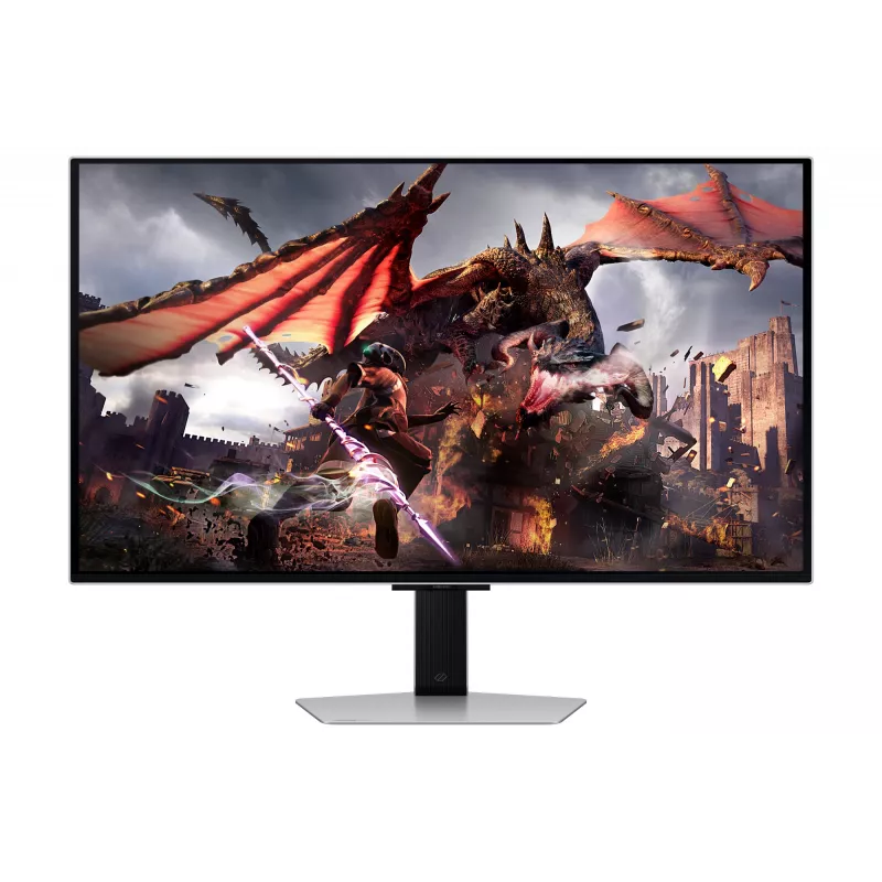 Monitorius Samsung G80SD 32 colių OLED 3840 x 2160 16:9 0,03 ms USB 3.2 Gen 1 VESA aukščio reguliavimu sidabrinis