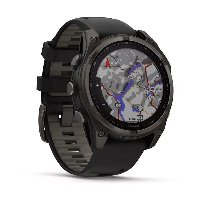 Sportinis išmanusis laikrodis GARMIN fenix 8 Black – 51 mm korpusas, Safyro stiklas, saulės įkrovimas, GPS, 32 GB, 10 ATM, 1,3 colio ekranas