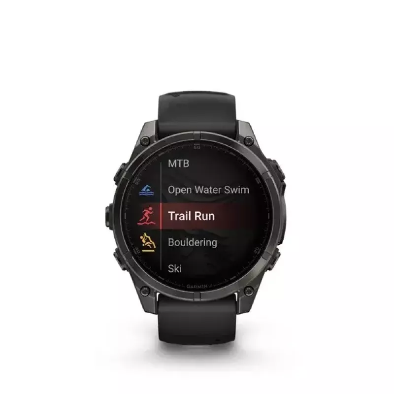 Sportinis išmanusis laikrodis GARMIN fenix 8 Black, 47 mm korpusas, AMOLED 1,4 colio, Safyro stiklas, GPS/GLONASS/Galileo, 16 dienų baterija