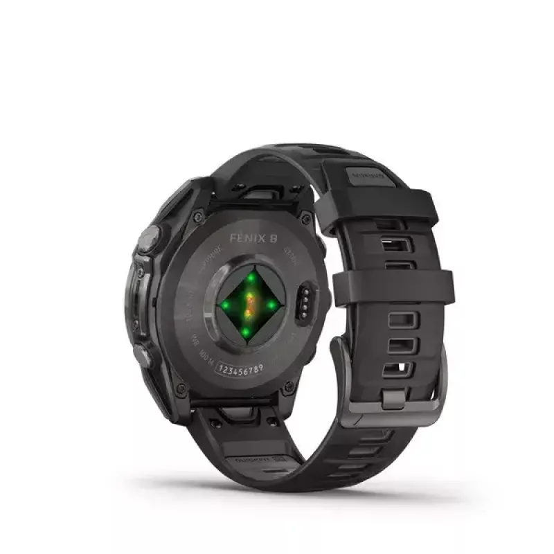Sportinis išmanusis laikrodis GARMIN fenix 8 Black, 47 mm korpusas, AMOLED 1,4 colio, Safyro stiklas, GPS/GLONASS/Galileo, 16 dienų baterija