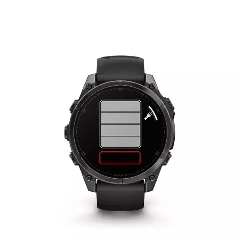 Sportinis išmanusis laikrodis GARMIN fenix 8 Black, 47 mm korpusas, AMOLED 1,4 colio, Safyro stiklas, GPS/GLONASS/Galileo, 16 dienų baterija