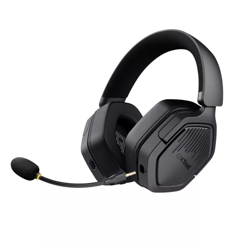 Ausinės TRUST GXT 493PS Carus – laidinės ir belaidės (Bluetooth), uždengiančios ausis, lankeliu, 20–20000 Hz, 1,2 m, juodos